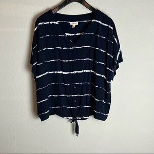 Style & Co Blue & White Lounge / Sleep / Pajama Set - XL